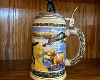 Budweiser "Hunter's Companion" Series Black Labrador Beer Stein