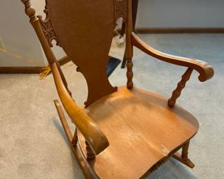 Vintage Tell City Chair Co. Balloon Back Rocking Chair
