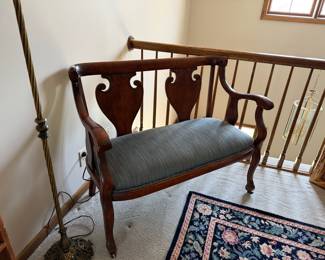 George II Style Mahogany Double Chair-Back Settee