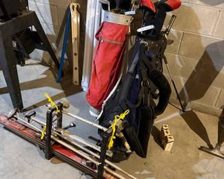 Vintage Sport-Magic Skis and Golf Club Sets