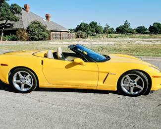 2005 Chevrolet Corvette C6 Convertible 73,238 miles • Velocity Yellow with a Cashmere convertible top and matching leather interior, this garage-kept Corvette is the kind of car people notice before you ever start the engine. Chevrolet’s legendary 6.0L LS2 V8 with 400 horsepower. Loaded with features: • 6.0L LS2 V8 with 400 horsepower • Automatic transmission • Factory navigation touchscreen • Bose premium audio system • Dual-zone automatic climate control • Keyless access and push-button start with 2 keys • Chrome Corvette wheels • Michelin tires • Cashmere electric convertible top • Crystal-clear headlights • Only 73,238 miles • Garage kept • CleanTexas title $23,500