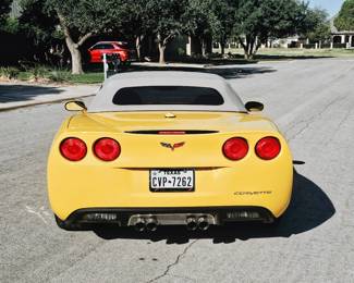 2005 Chevrolet Corvette C6 Convertible 73,238 miles • Velocity Yellow with a Cashmere convertible top and matching leather interior, this garage-kept Corvette is the kind of car people notice before you ever start the engine.  Chevrolet’s legendary 6.0L LS2 V8 with 400 horsepower.  Loaded with features: • 6.0L LS2 V8 with 400 horsepower • Automatic transmission • Factory navigation touchscreen • Bose premium audio system • Dual-zone automatic climate control • Keyless access and push-button start with 2 keys  • Chrome Corvette wheels • Michelin tires • Cashmere electric convertible top • Crystal-clear headlights • Only 73,238 miles • Garage kept • CleanTexas title  $23,500