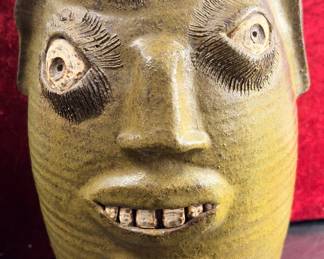 North Georgia MEADERS face jug folk art pottery