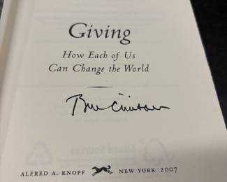Bill Clinton autographed book