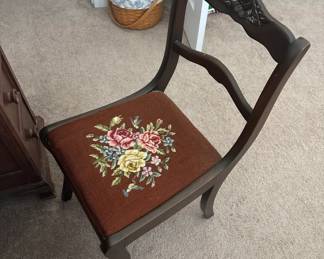 Vintage Embroidered Chair