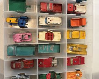 Dozens of Lesney made in England metal vehicles- possible some Matchbox