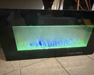 Electric wall fireplace - changes colors 