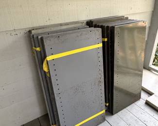 More metal shelving 