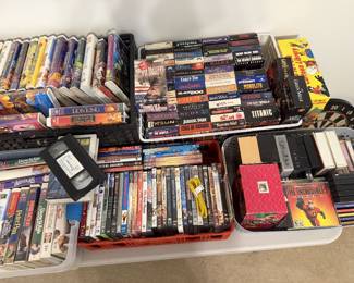 Tons of VHS and DVDs