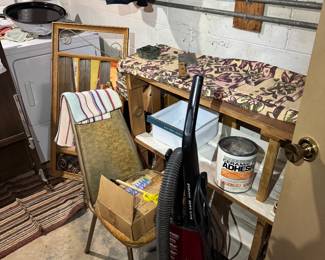 Basement. Laundry area. (Through basement kitchen to left.)
