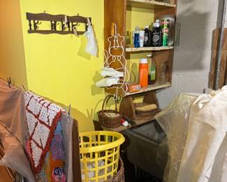Basement. Laundry area. (Through basement kitchen to left.)