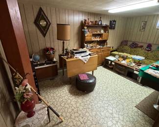basement. main room at bottom of stairs.