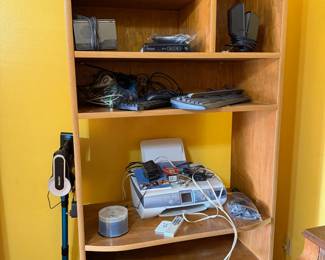 bookcase, printer, electronics