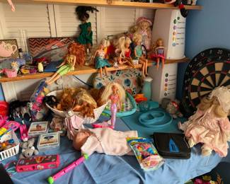 Barbies, dolls, baby items