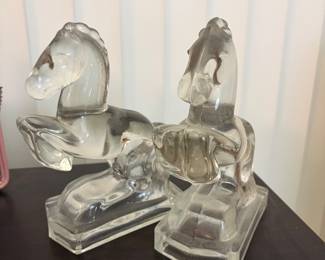 LE SMITH REARING HORSES BOOKENDS