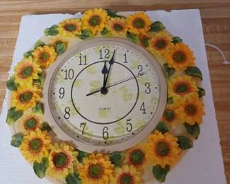 Sunflower clock