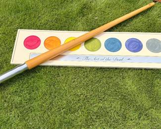 Paint palette and brush wall art