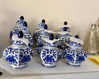 New blue/white decorative vases