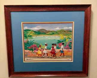 "Minor Parade" framed and signed artwork