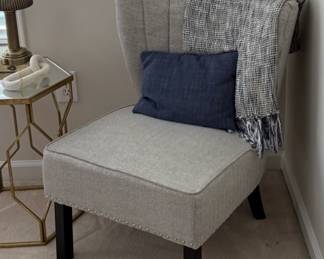 Grey fabric side chair