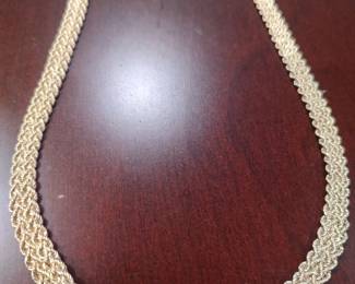Many pieces of gold jewelry