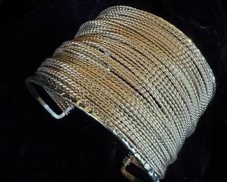 Vintage Multi-Strand Waterfall Cuff Bracelet