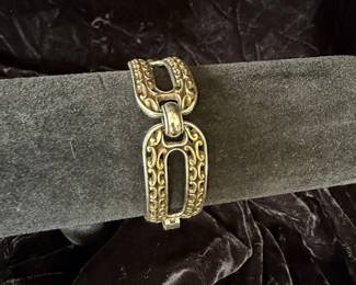 Brighton Silver Tone Filigree Link Bracelet