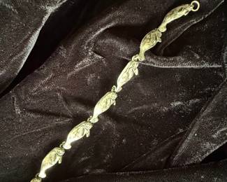 Sterling Silver Manatee Link Bracelet