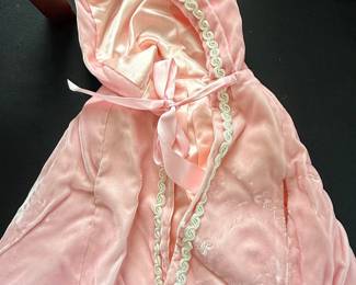 Vintage Pink Velvet Princess Cape with Trim