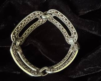 Brighton Silver Tone Filigree Link Bracelet
