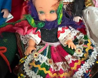 Vintage Hungarian Matyo Folk Doll