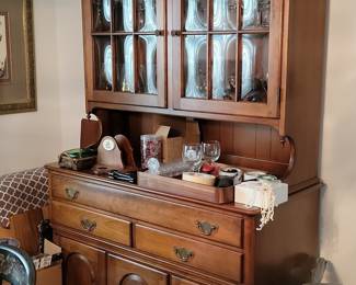 Vintage Pennsylvania House Cherry Wood China Cabinet