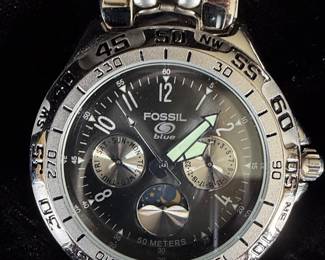 Fossil Blue Chronograph Moon Phase Watch