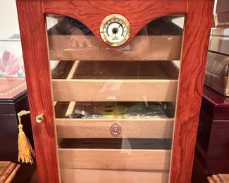 Vintage Tower Cigar Humidor Cabinet