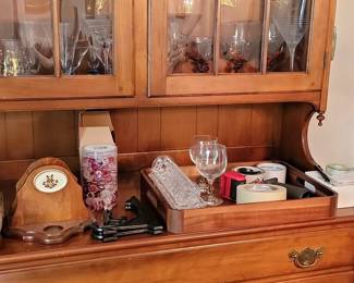 Vintage Pennsylvania House Cherry Wood China Cabinet