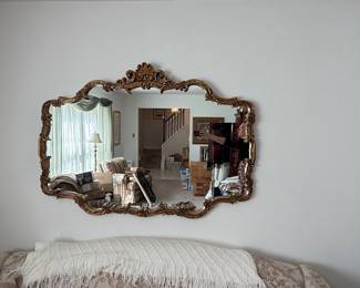 Vintage French Italian Rococo Louis XV Style Gold Wall Mirror