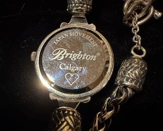 Brighton Calgary Women's Watch with Ornate Silver-Tone Bracelet