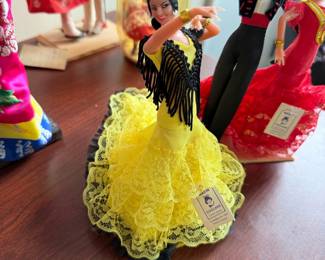 Vintage Marin Chiclana Flamenco Dancer Doll - Yellow Dress