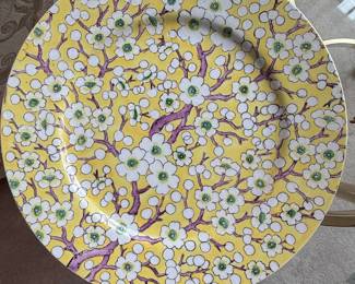 Vintage Japanese Porcelain Floral Plate - Decorated in Hong Kong