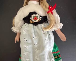 Vintage German Porcelain Folk Doll