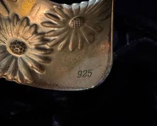 Sterling Silver Daisy Cuff Bracelet