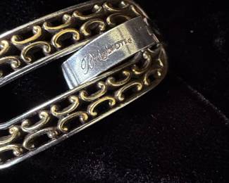 Brighton Silver Tone Filigree Link Bracelet