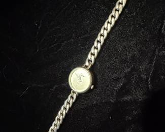 Quinn Sterling Silver Curb Link Ladies Watch