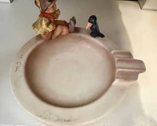 Goebel Hummel "Singing Lesson" Ashtray, Boy with Bird, Hum 34