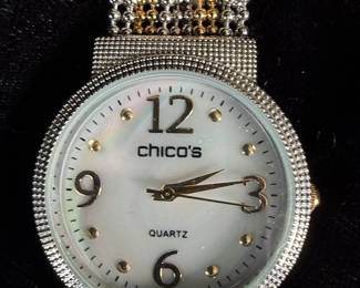 Chico's Women's Quartz Watch with Multi-Tone Chain Bracelet