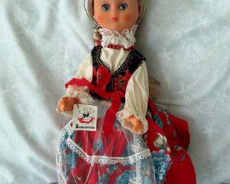 Vintage Polish Krakowianka Folk Art Dolls