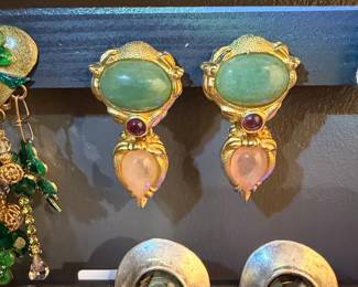 Elizabeth Taylor Gilded Age 22k Gold Dipped Earrings