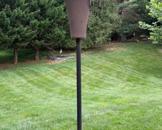 Vintage Metal Garden Torch with Celtic Knot Detail