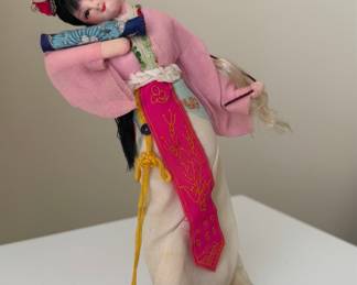 Vintage Chinese Geisha Cloth Doll