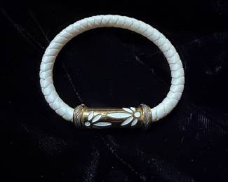 Charriol Leather Bracelet with Gold-Tone Clasp